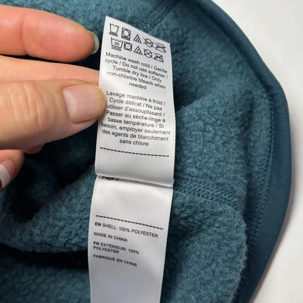 Men's UnTuckIt Kezoh Quarter Zip Fleece Pullover Men Size Large Teal Green